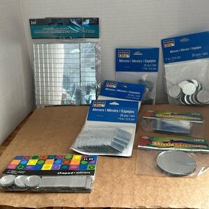 Craft miniature mirrors 9 pc set.
